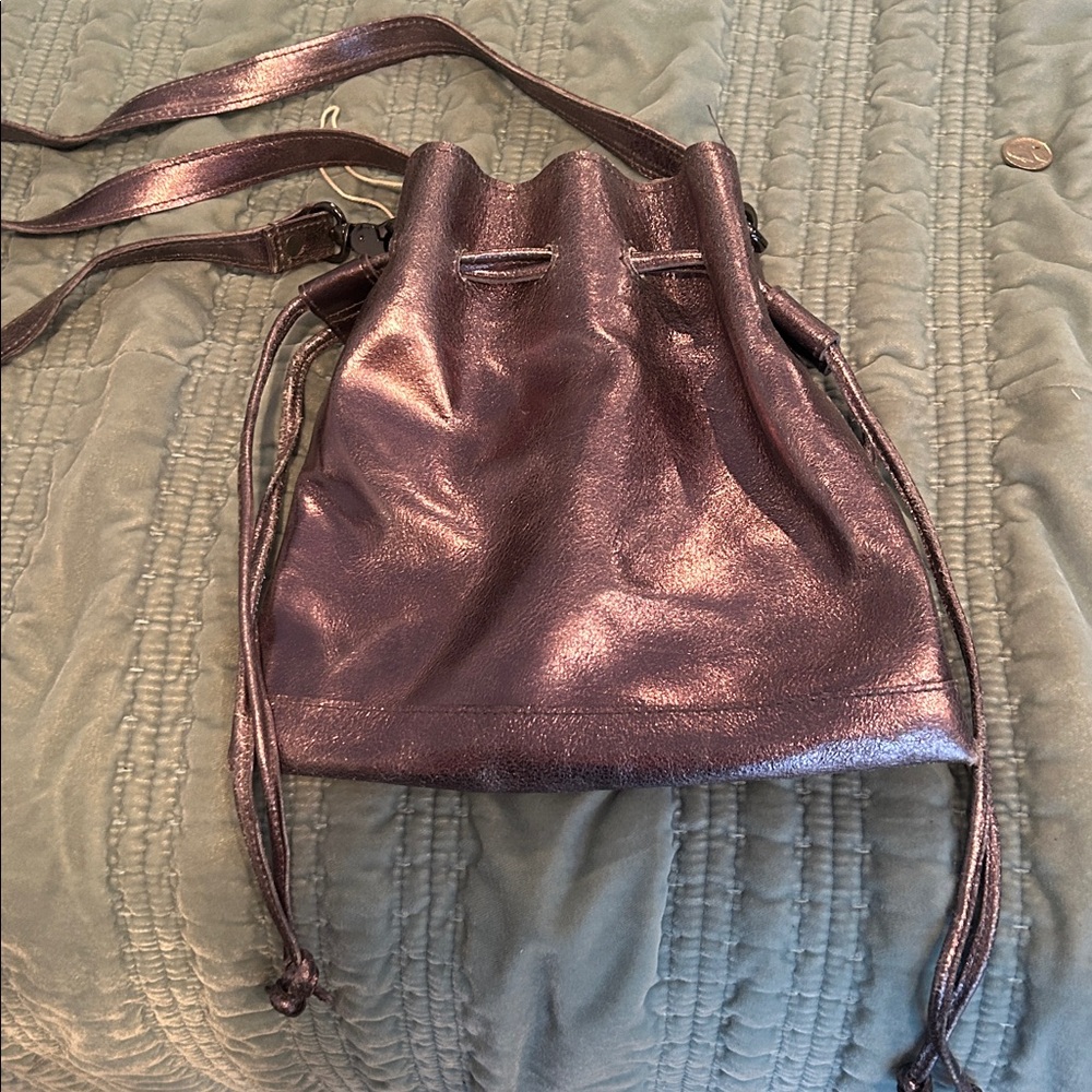 Free People Metallic Leather Crossbody bag